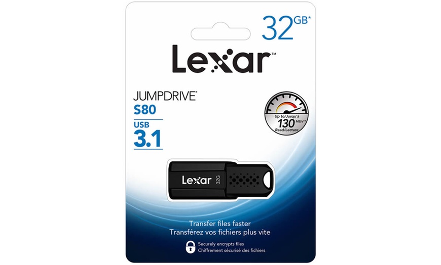 Image 3: Lexar JumpDrive S80 USB 3.1 Flash Drive or MicroSDXC Memory Card