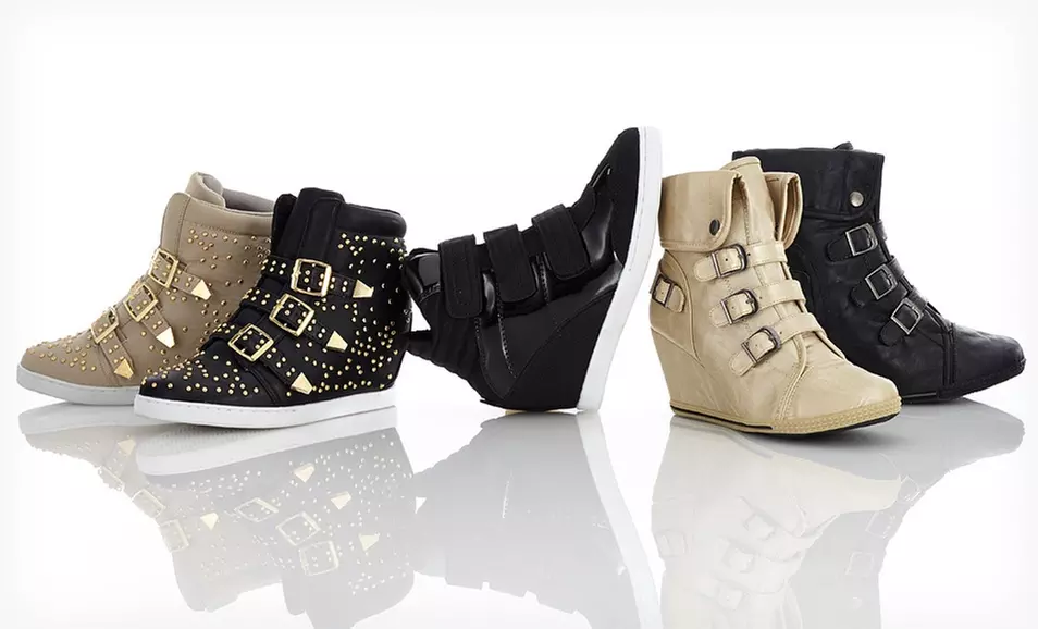 Bucco Wedge Sneakers in Koli Black, Margo Black or Gold, or Danick Black or Taupe (Up to 73% Off). Free Shipping. - Primary Image