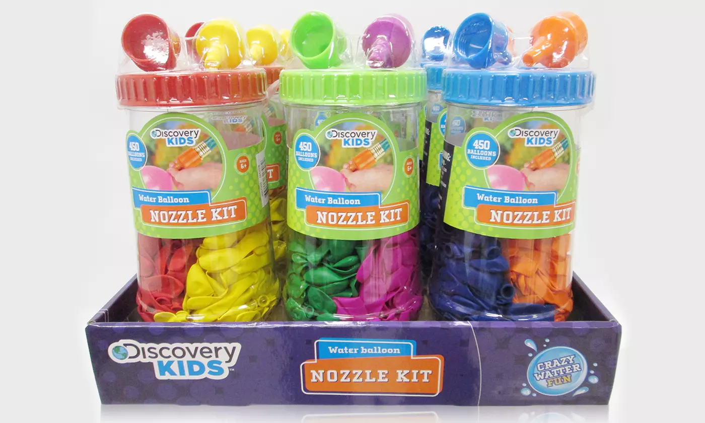 Discovery Kids Toy Water Balloon Nozzle Kit with Nozzles and Balloons (2-Pack) - Primary Image