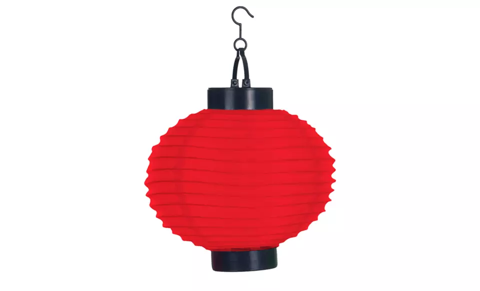 Set of 4 Pure Garden Outdoor Solar Chinese Lanterns - Second Medium