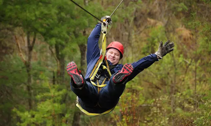 Zipline Canopy Tour for Two or Four from French Broad Rafting and Ziplines         (34% Off) - Primary Image