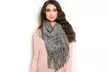 Fall Colored Knit Fringe Infinity Scarves - Second Medium