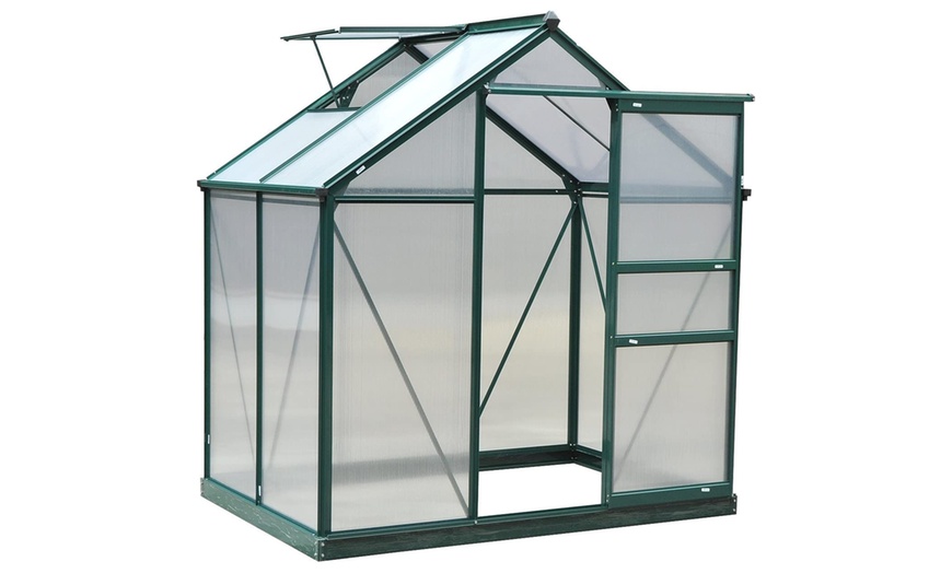 Image 1: Outsunny Walk-In Greenhouse