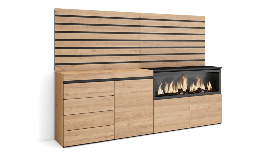 Image 15: Mueble para habitación con chimenea eléctrica
