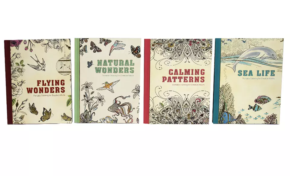 Hardcover Adult Coloring Book Collection (4-Piece) - Primary Image