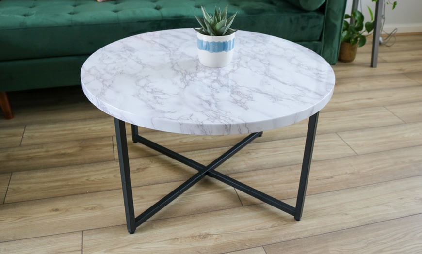 Image 3: Marble-Effect Coffee Table