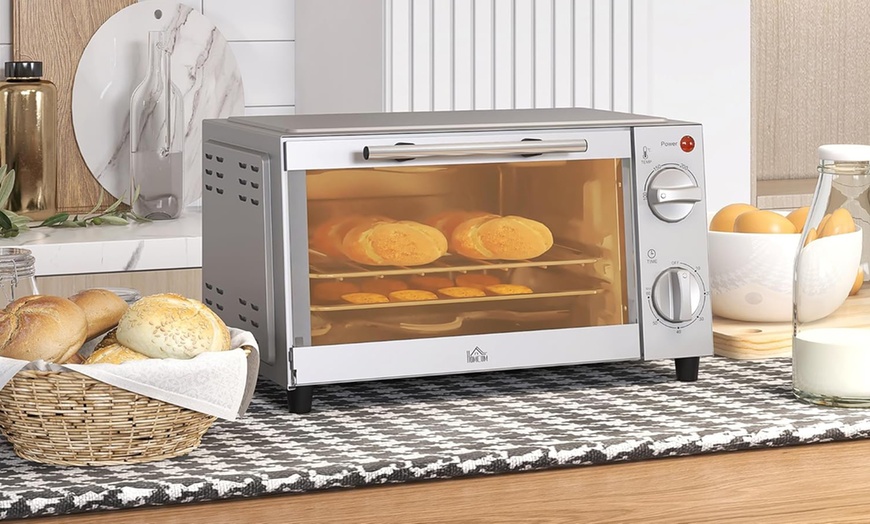 Image 12: HomCom Mini Oven, 9L Countertop Electric Grill