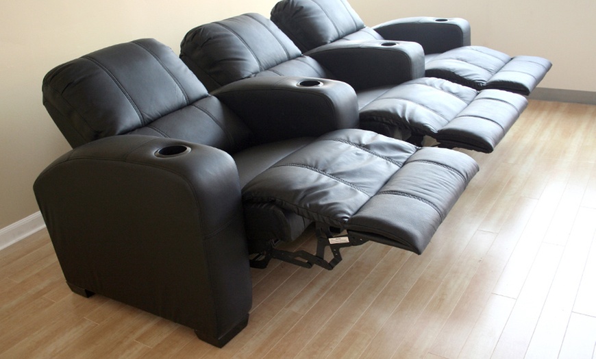 Broadway Leather Theater Seating | Groupon Goods