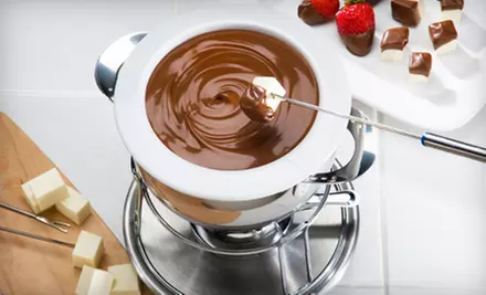 $22 for a Fondue Package with Seven-Piece Fondue Set and 200 Grams of Belgian Fondue Chocolate at Zexyberry ($45 Value) - Primary Image