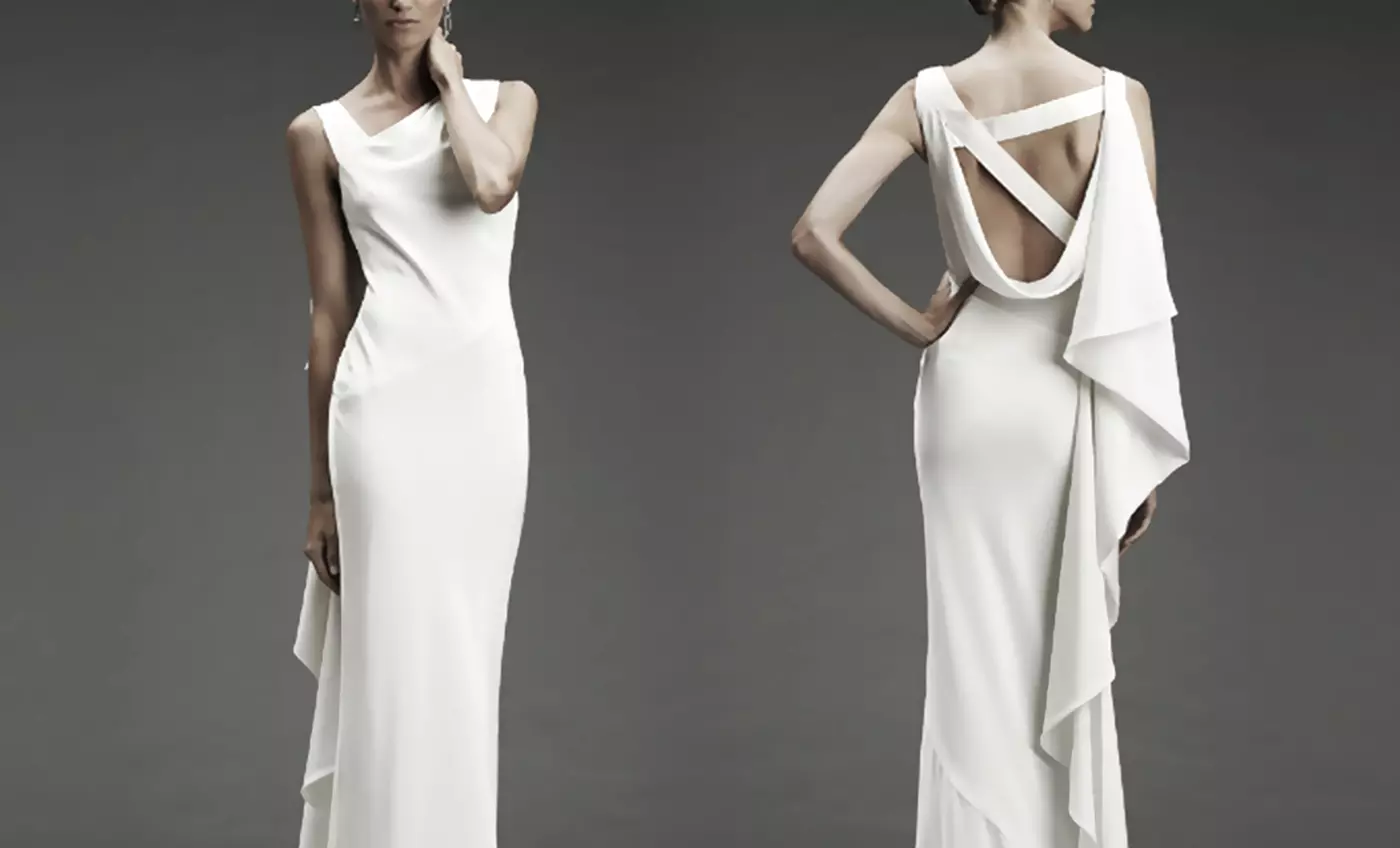 Silk, Chiffon, and Crepe Nicole Miller Bridal Gowns. Multiple Styles Available. Free Returns. - Primary Image