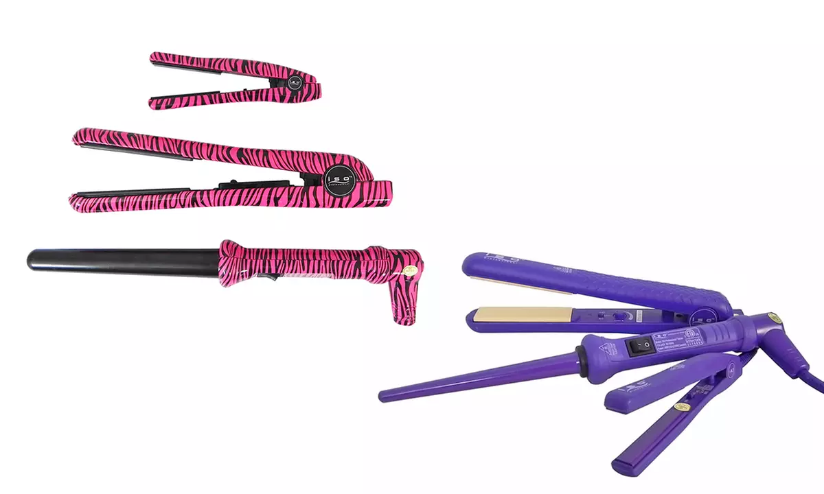 ISO Beauty Ceramic and Tourmaline Ionic Styler Set (3-Piece) - Primary Image