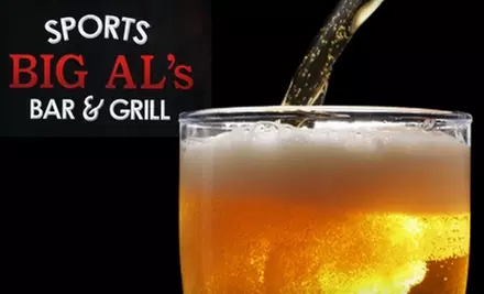 $10 for $20 Worth of Pub Fare and Drinks at Big Al's Sports Bar and Grill - Primary Image