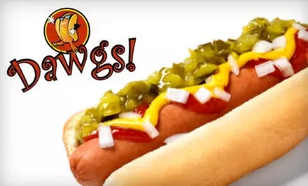 $6 for $12 Worth of Gourmet Hot Dogs, Sausages, and More at Dawgs! - Primary Image