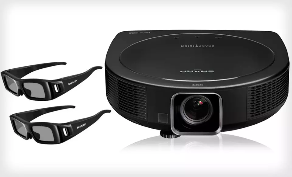 $1,999 for a Sharp Vision Full HD 2-D/3-D DLP Projector with 3-D Glasses ($4,999 List Price). Free Shipping and Returns. - Primary Image