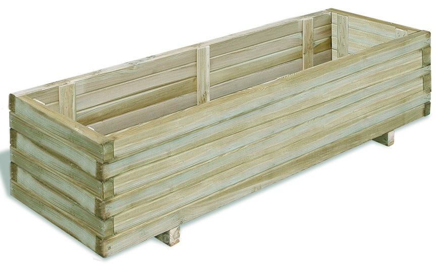 Image 25: Rectangular Wooden Planter