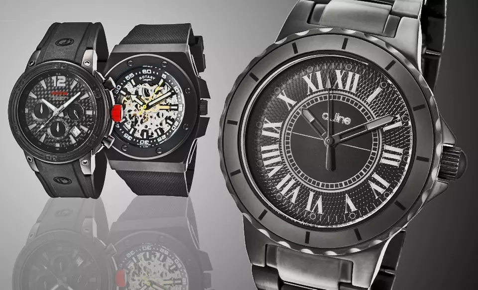 Men’s and Women’s Black Watches (Up to 93% Off). Seventeen Options Available. Free Shipping and Free Returns. - Primary Image