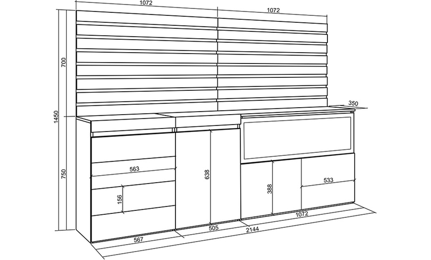 Image 22: Dressoirkast met led-haard 