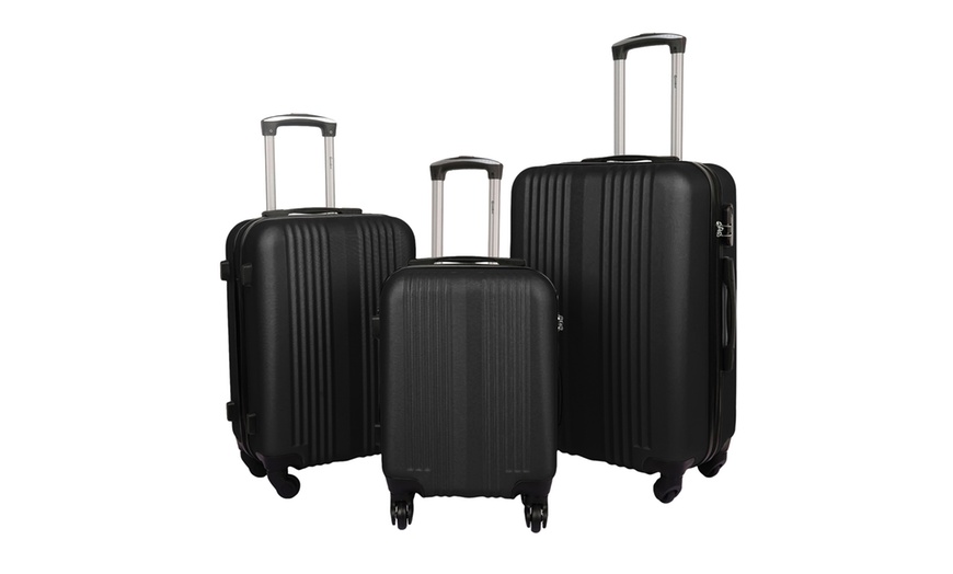 Image 17: Three-Piece Luggage Set with Spinner Wheels and Secure Locks