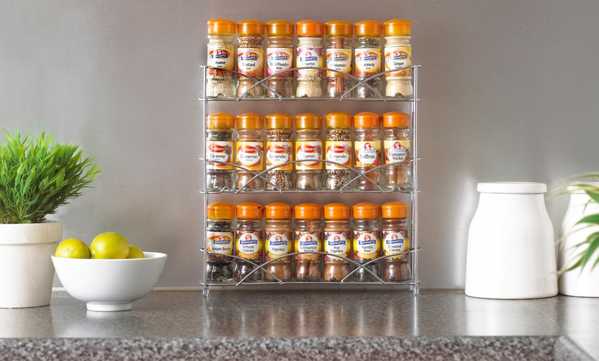 Image 2: Three-Tier Tabletop Spice Rack