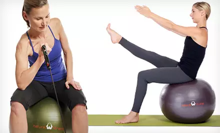Natural Fitness Burst-Resistant Exercise Ball or Resistance Toning Kit from Groupon Goods. (Up to 52% Off) - Primary Image