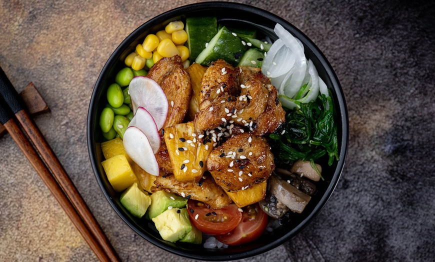 Image 10: For 1,2 or 4: Choice of Poke Bowl 24OZ w/ Classic Ice Tea