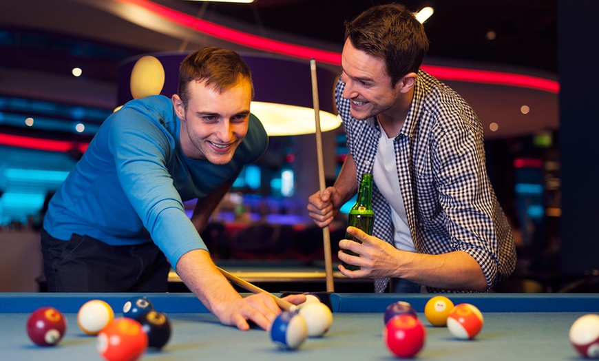 Image 1: Snooker With Food and Drinks