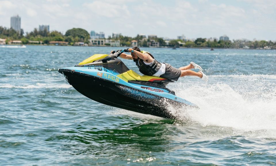 Ride the Waves: Miami Waverunners Water Sports: Jet Ski with Boat Tour