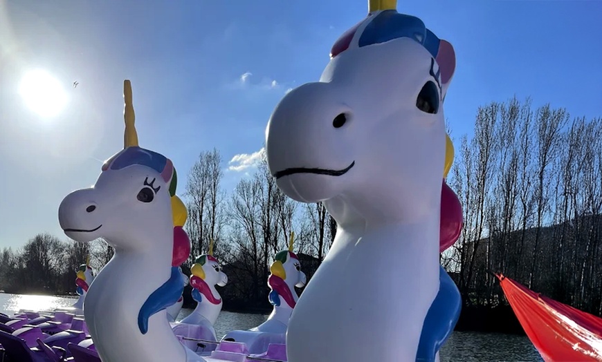 Image 2: 60-Minute Magical Unicorn Boat Ride with Interactive Challenges! 