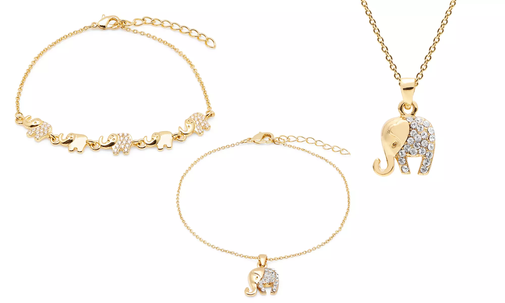 Ensemble elephant ornée de cristaux Swarovski® - Primary Image