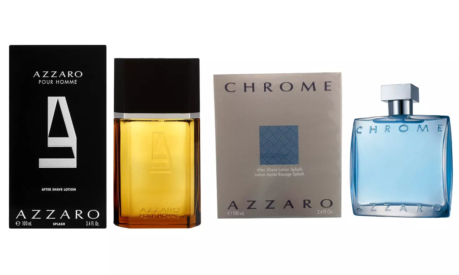 Azzaro Chrome or Azzaro Pour Homme Aftershave Lotion Splash (3.4 Fl. Oz.) - Primary Image