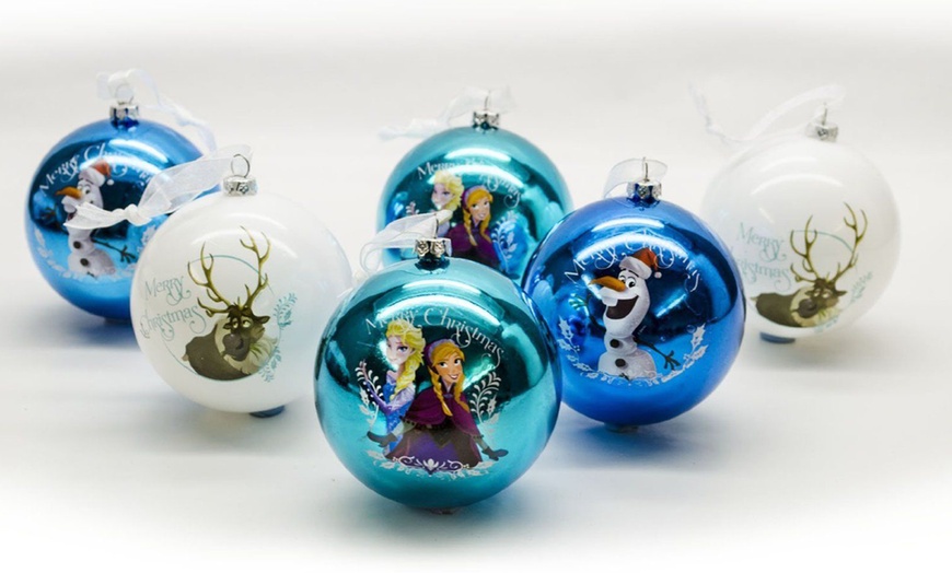 Image 1: Disney Frozen Christmas Baubles