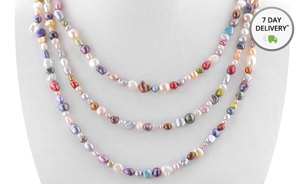 multicolor pearl necklace