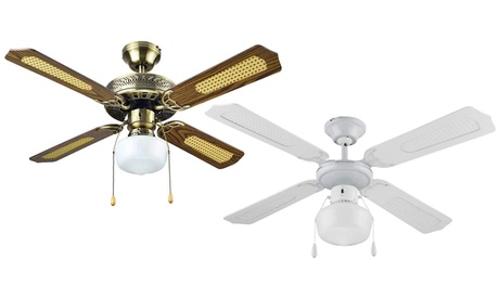 Ventilador de techo con luz y aspas reversibles con 3 velocidades