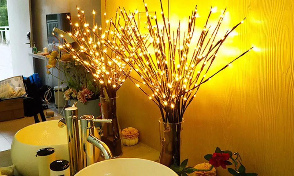 Willow Branch Decorative LED Lamp with 20 Bulbs - Primary Image