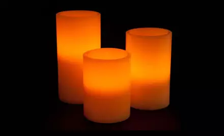 $19 for a Set of Three Lamplust Flameless Candles with Auto Timer ($37.99 List Price) - Primary Image