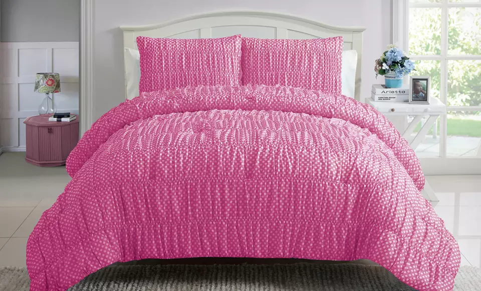 $39.99 for a Polka-Dot Comforter Set (Up to $189.99 List Price). Multiple Options. Free Shipping and Returns. - Primary Image