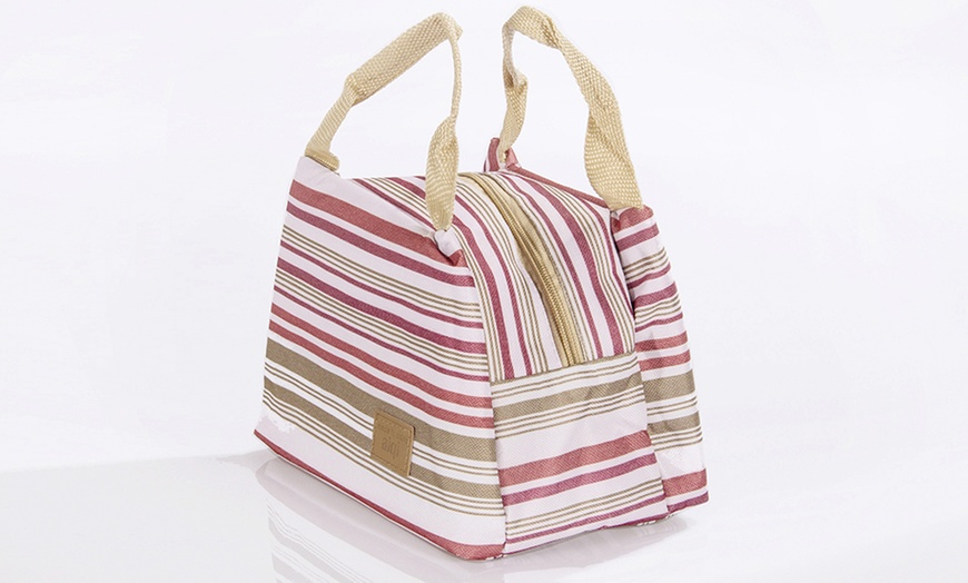 Image 2: Striped Thermal Lunch Bag 