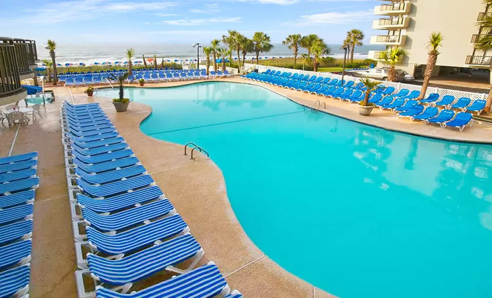 Stay at Oceanfront Resort with Indoor Pool & Lazy River in Myrtle Beach, SC. Dates Available through August.  - Primary Image