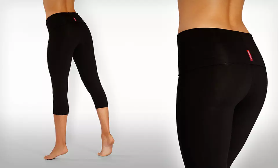 $19.99 for InTouch Bamboo Rollover Capris in Black ($78 List Price). Free Shipping and Returns. - Second Medium