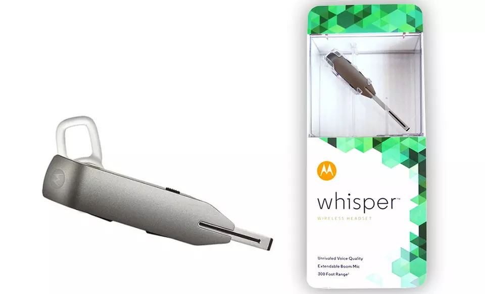 Motorola Whisper HZ850 Bluetooth Wireless Headset with CrystalTalk Technology - Primary Image