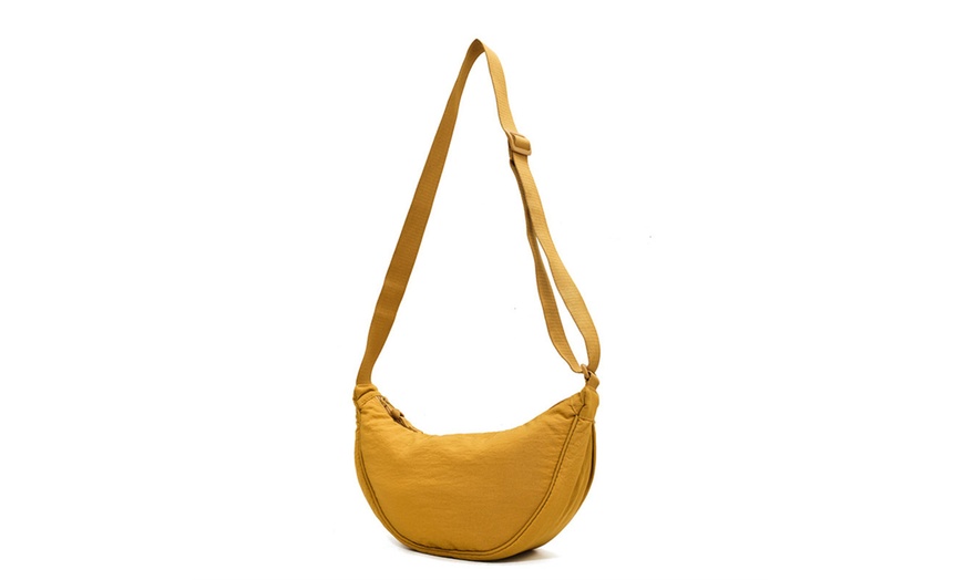 Image 4: Soft Crescent-Shaped Crossbody Shoulder Bag