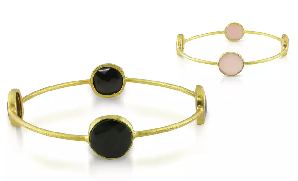Sofia B Gold-Plated Bangles and Earrings (Up to 75% Off). Free Shipping and Returns. - Second Medium
