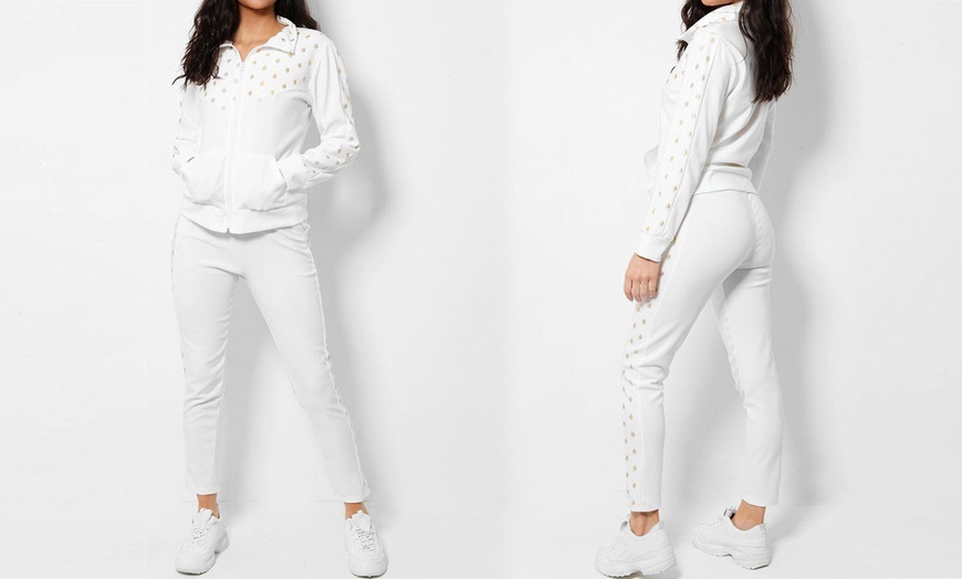 Image 7: Gold Foil Spot Detail Tracksuit