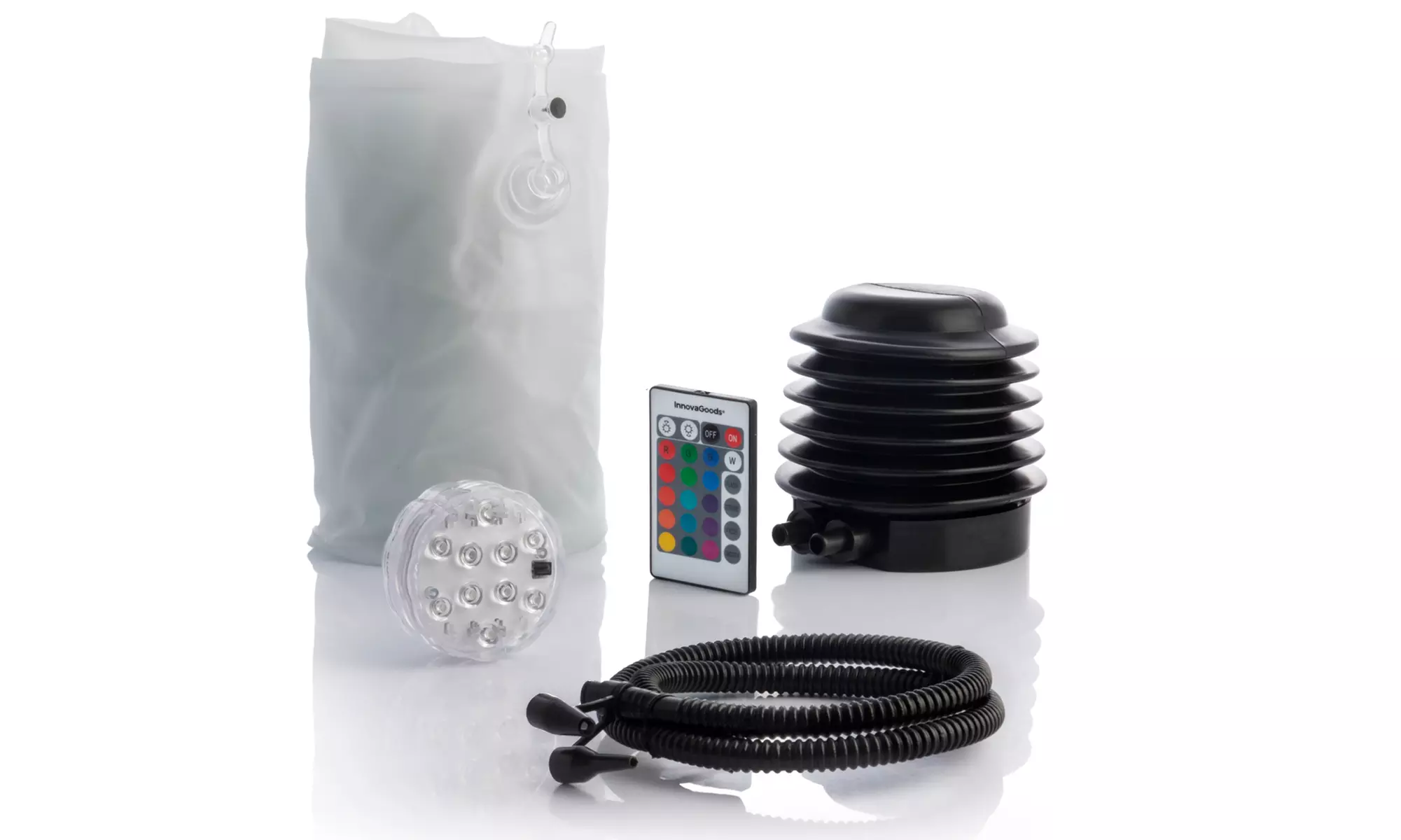 InnovaGoods aufblasbarer Sitzsack mit LED-Beleuchtung