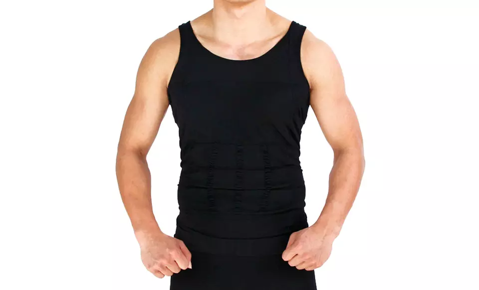 Men's Slimming Vest in Black or White - Second Medium