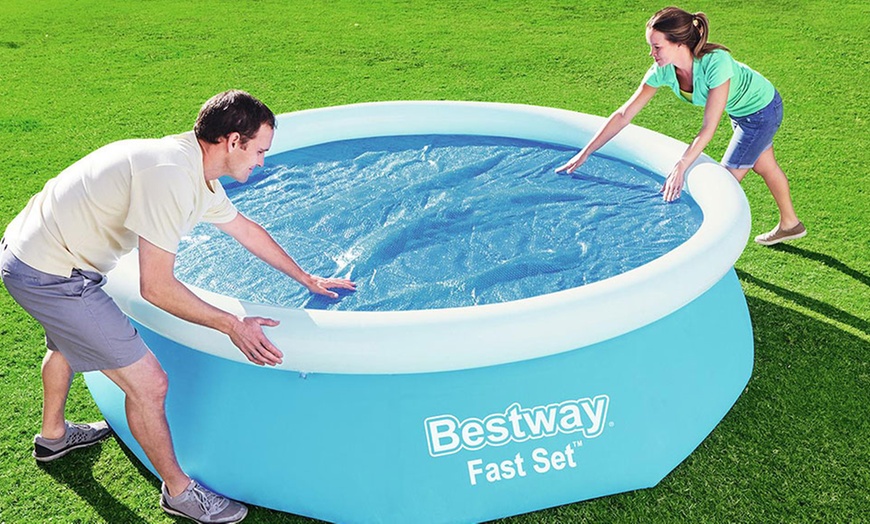 Image 2: Bestway Flowclear Solar Swimming Pool Cover Collection
