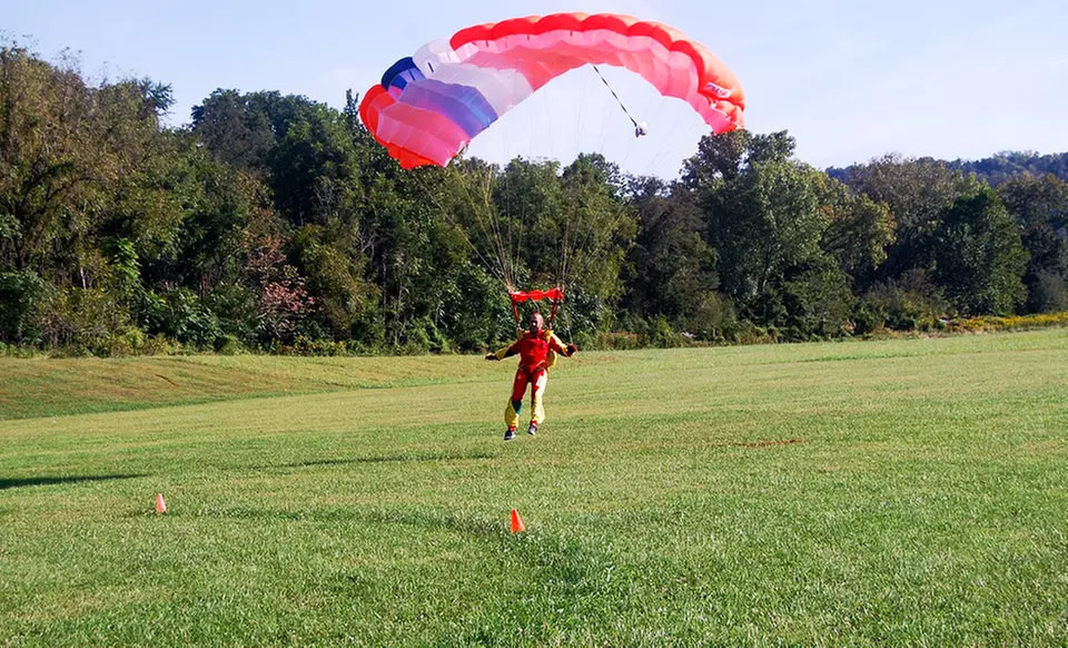$389 for an Solo Parachute Adventure for Two from Blue Ridge Skydiving Adventures ($630 Value) - Primary Image