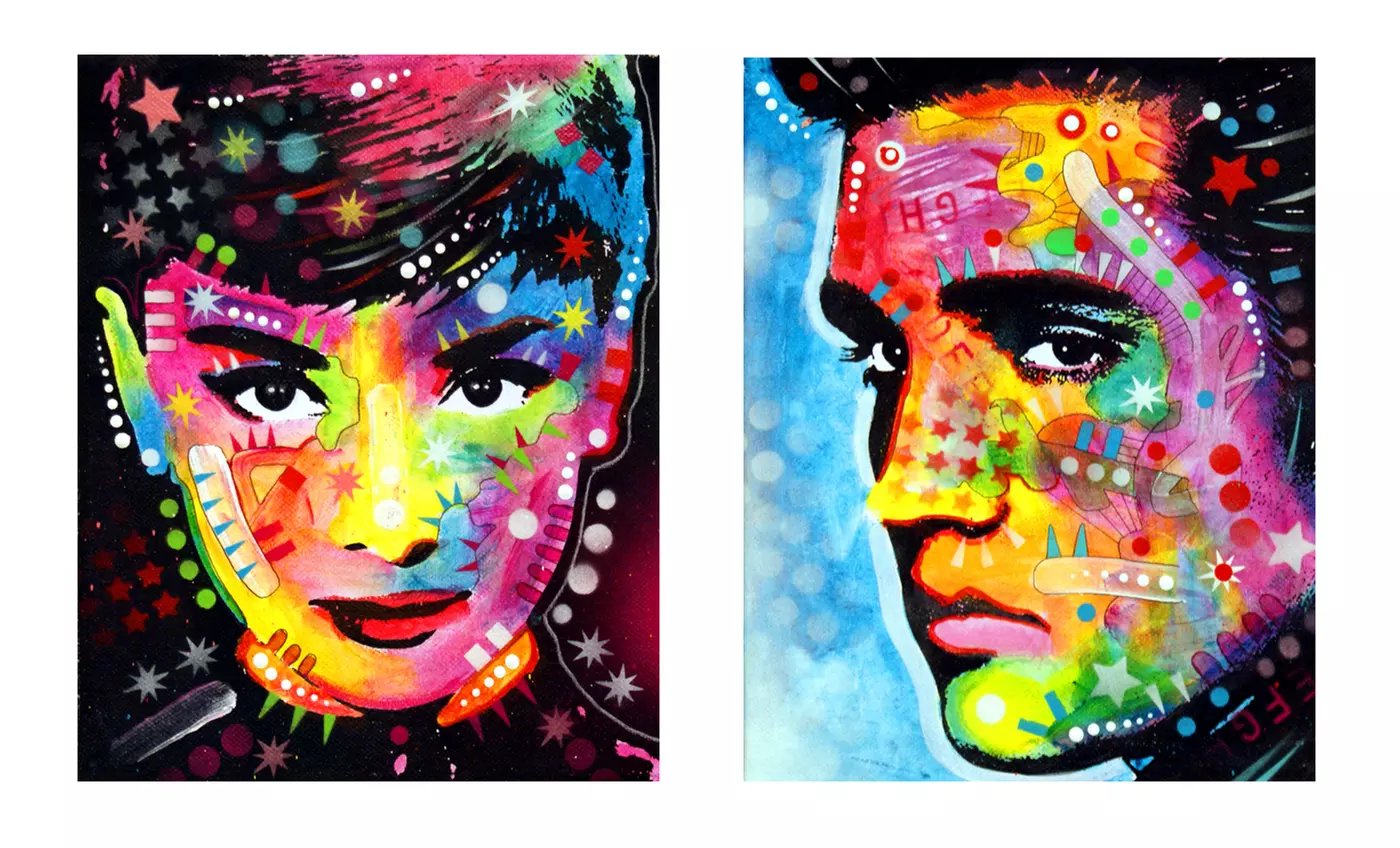 Dean Russo Celebrity Pop-Art Prints. Subjects Include Marilyn Monroe, Angelina Jolie, and Jimi Hendrix. - Primary Image