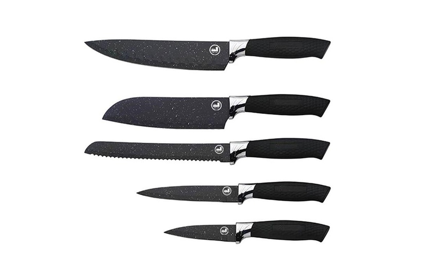 Image 3: Five-Piece Stainless Steel Kitchen Knife Set