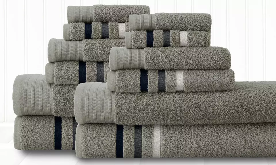 12-Piece 500GSM Egyptian-Cotton Towel Set - Primary Image